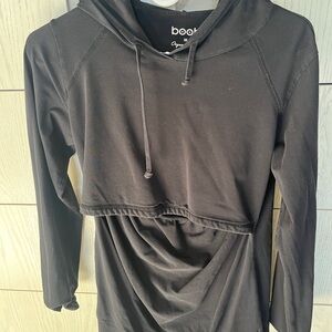 Boob Black Maternity Hoodies